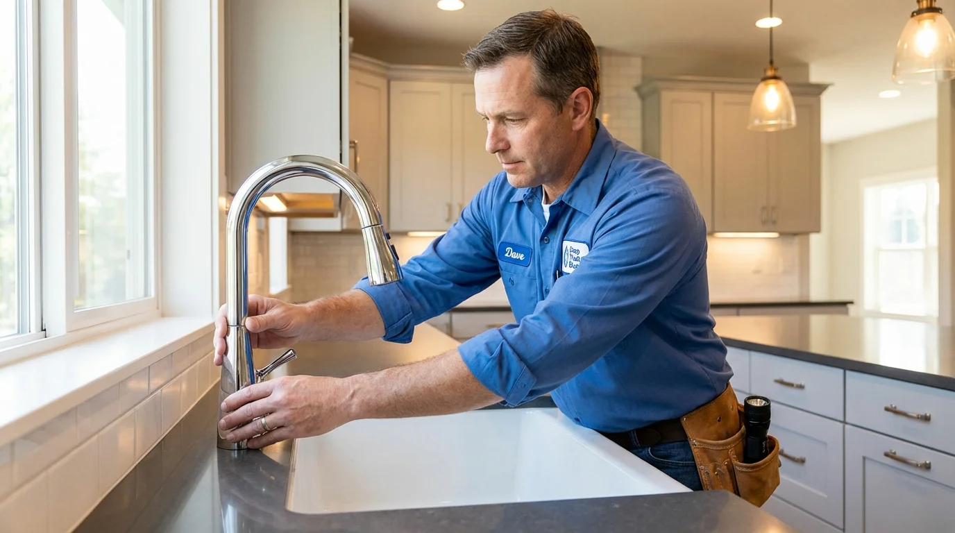 Kitchen faucet installation by Johns Plumbing LLC in Chalfont